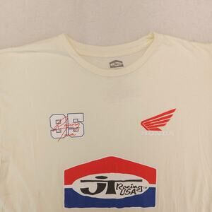 Honda JT Racing USA Crew Neck Graphic Short Sleeve T Shirt Mens Size L White